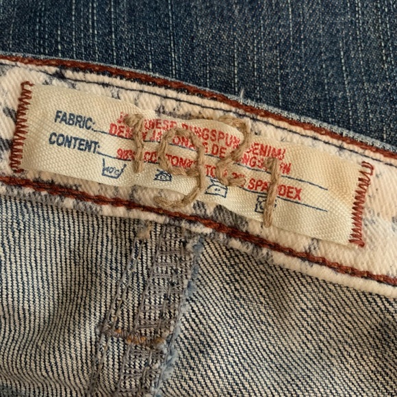 1921 Women's Slim Boot Jeans Flap Pockets Western Glove Works Size 27 - Picture 6 of 9